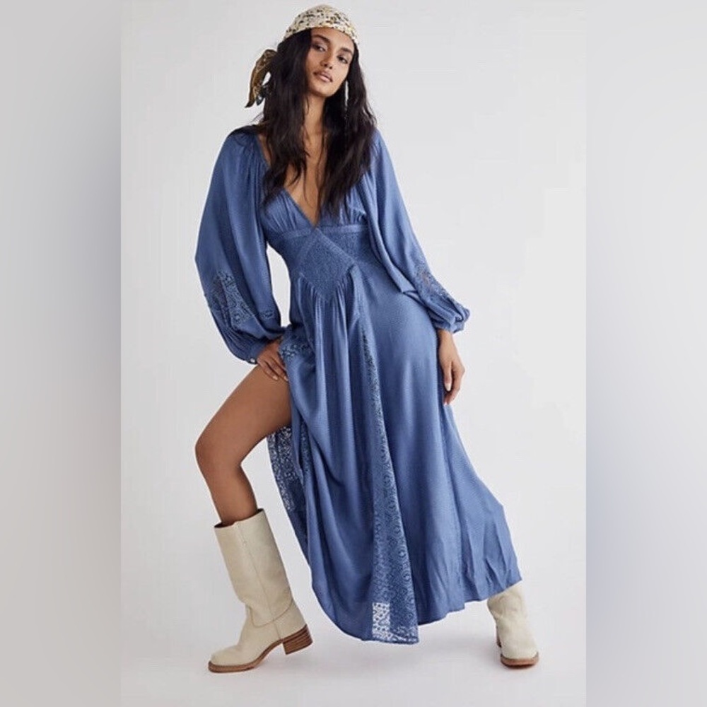 Free people Southwest lace inset ethereal maxi dress
